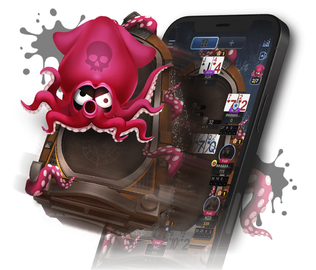 Octopus with Phone